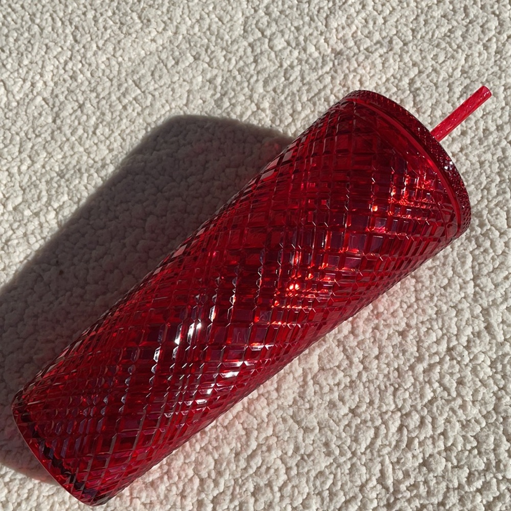 NEW Starbucks Venti Red Jewel Studded Holiday 2021 Cold Cup Tumbler - Picture 2 of 10